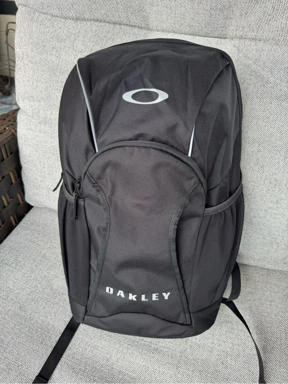 Oakley Black Backpack with Reflective Logo